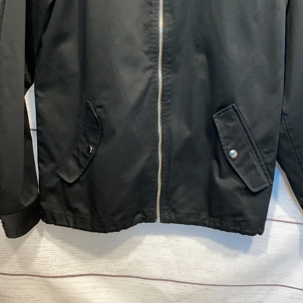 Men's black Five Four brand hooded jacket - zip front with pockets Medium - Picture 6 of 10